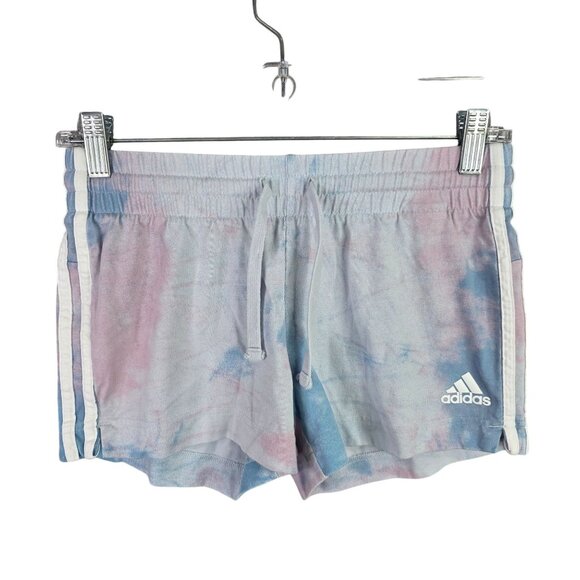 Womens Adidas Tie-Dye Pastel Athletic Shorts Cotton Polyester Blend 3" Inseam S - Picture 1 of 11